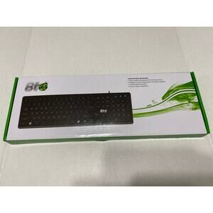 BTO Comfortable Wired USB Keyboard Full Size Black Office New